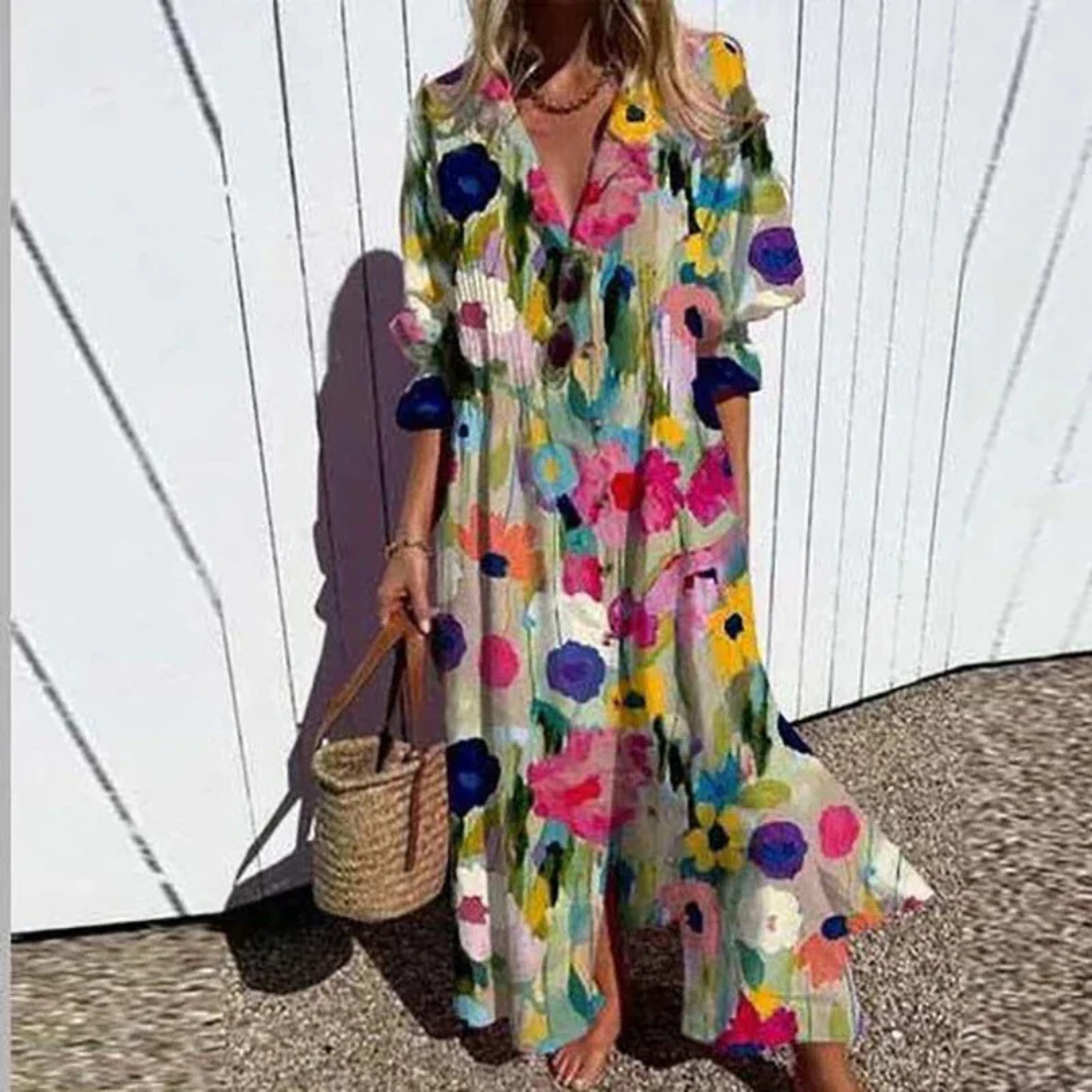 Kateřina | Boho Stiliaus Laisvos Formos Suknelė